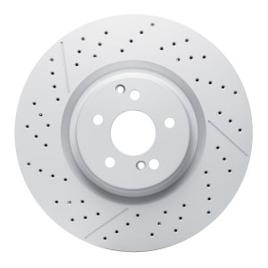 Mercedes-Benz AMG GT 53 Brake Rotor (1) - Rear - R1 Concepts - GEOSPEC, Drilled and Slotted - `18-`25
